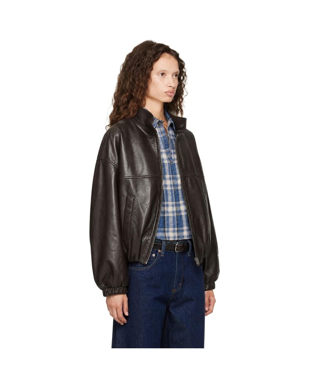 Citizens of Humanity Black Barracuta Bubble Recycled Leather Jacket