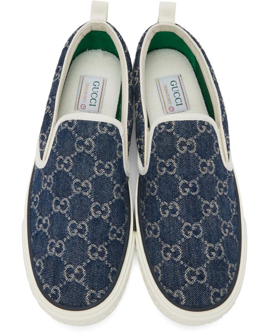 Gucci Tennis 1977 Slip-on Sneakers in Blue for Men | Lyst display picture 1