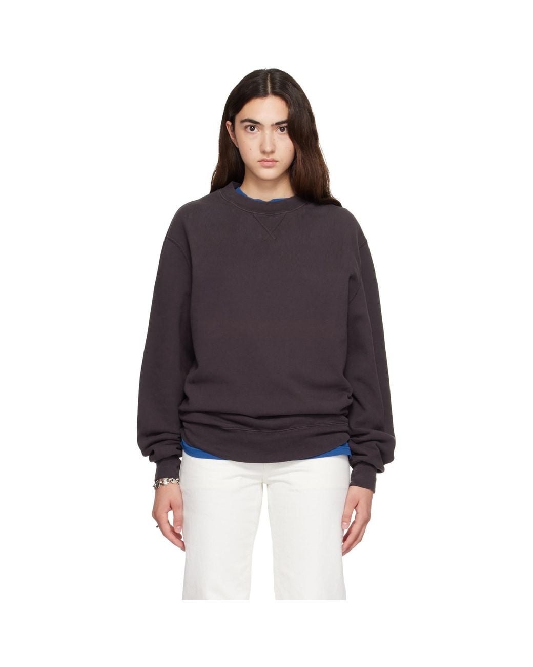 Hanover Purple Staple Crewneck Sweatshirt