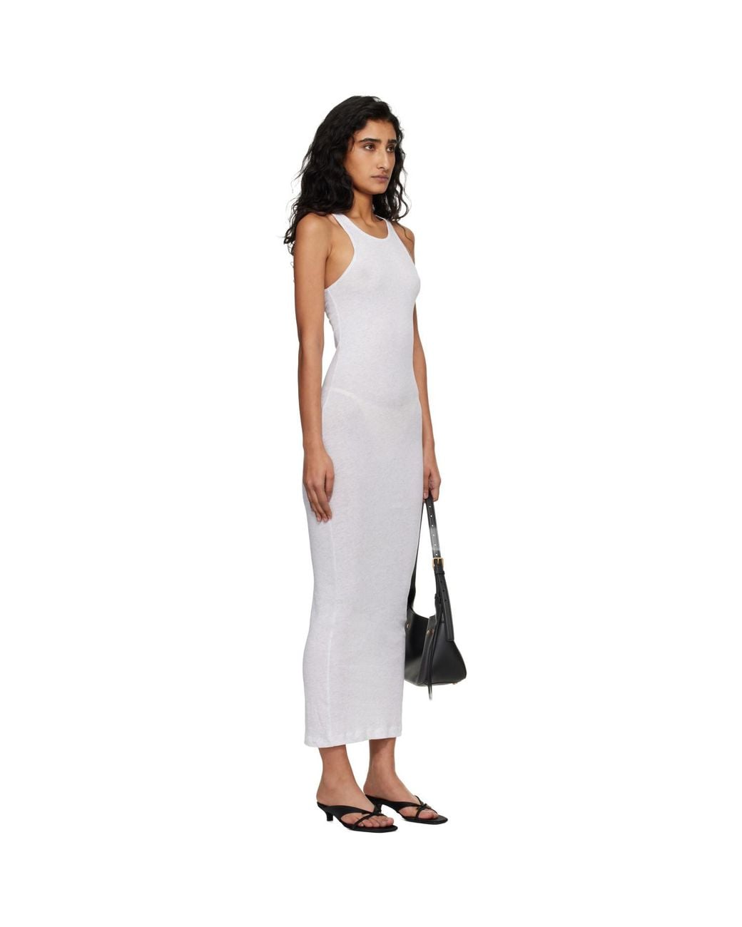 Entire studios Black Muscle Tank Midi Dress