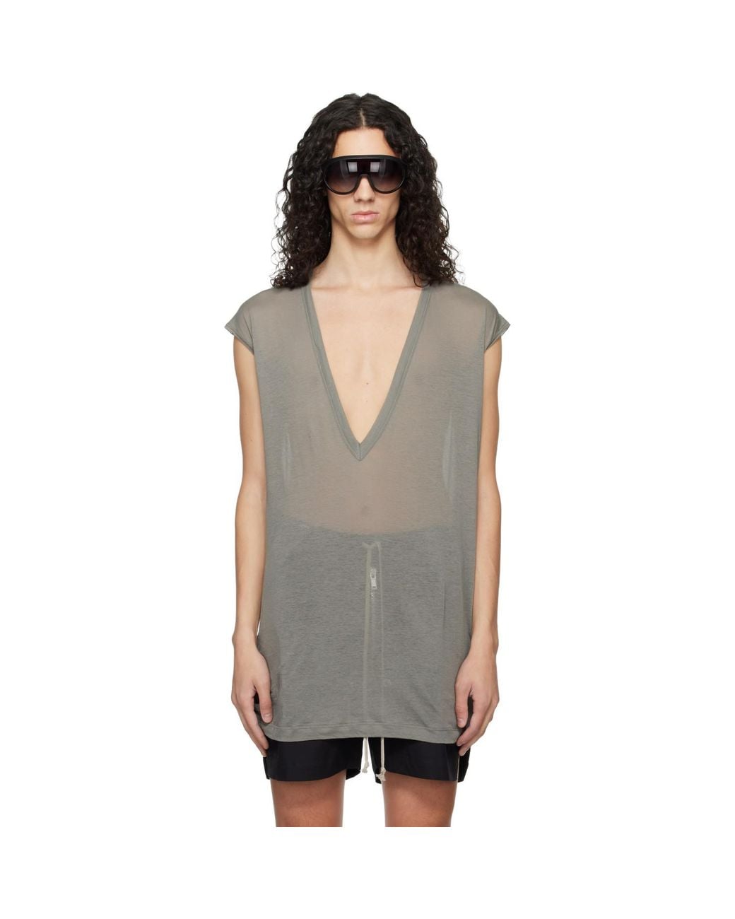 Rick Owens Black Temple Dylan T-Shirt for men