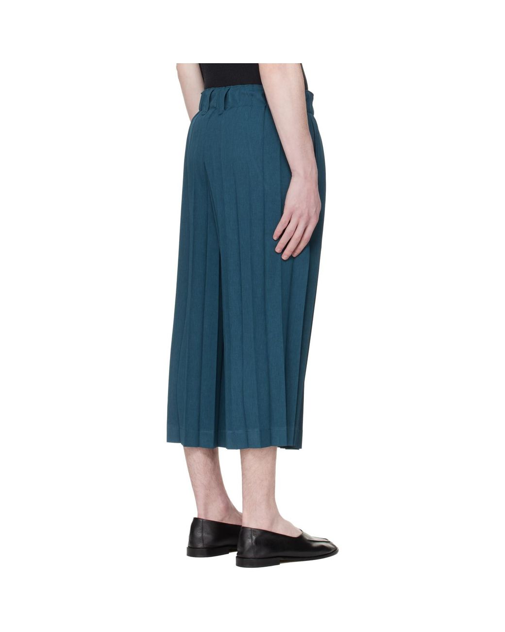 Homme Plissé Issey Miyake Blue Edge Ensemble Trousers for men