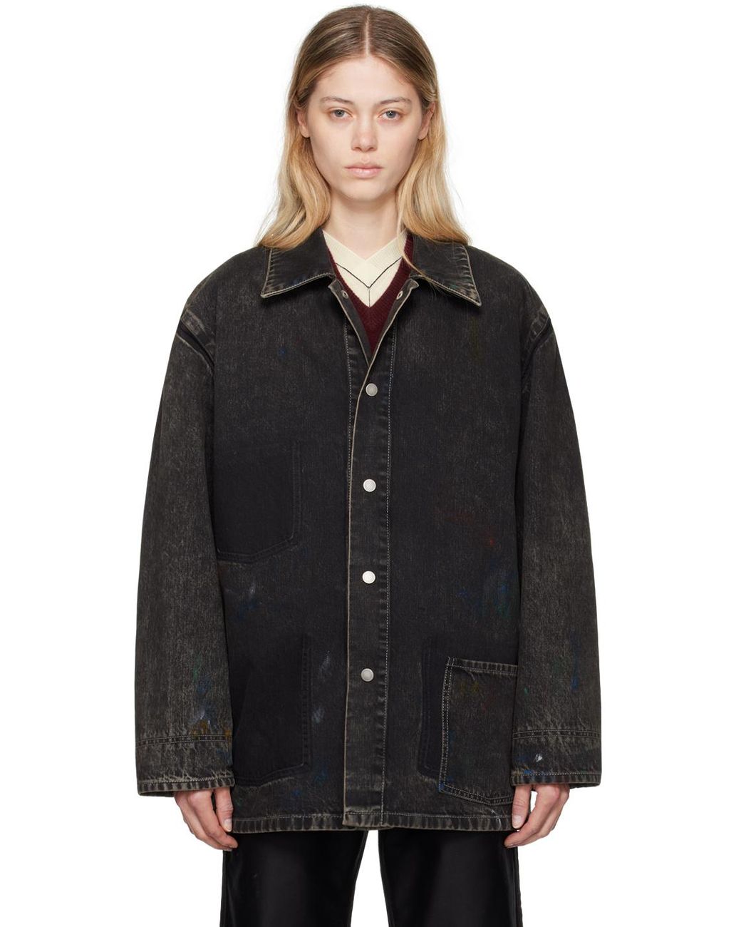 Maison Margiela ペイント ジャケット ブラック | Lyst
