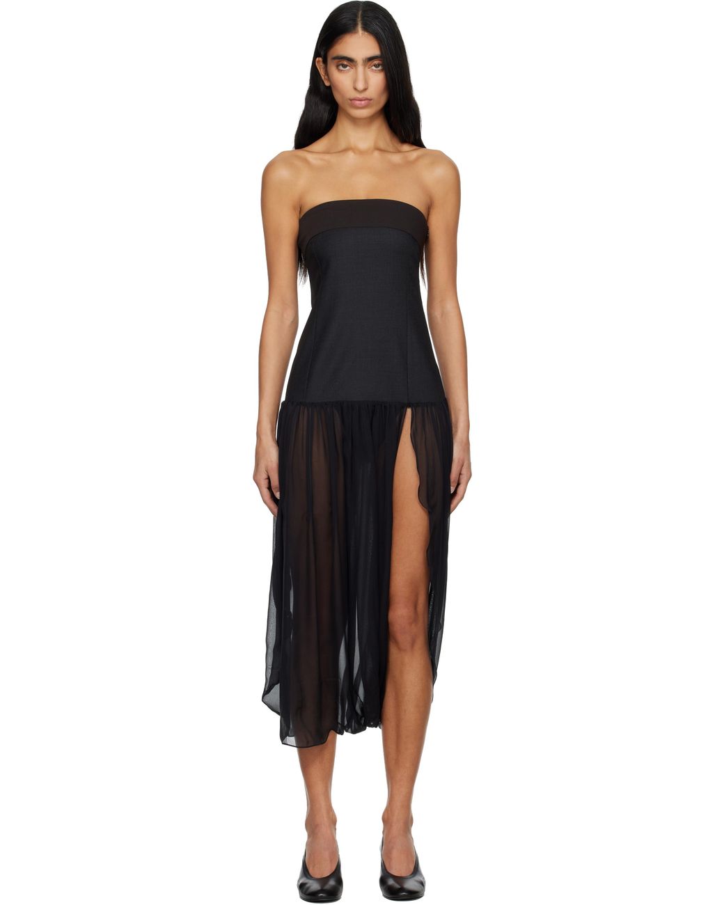 knee length dresses for ladies Petal and Pup Women's Mila Strapless Midi Dress main image 0