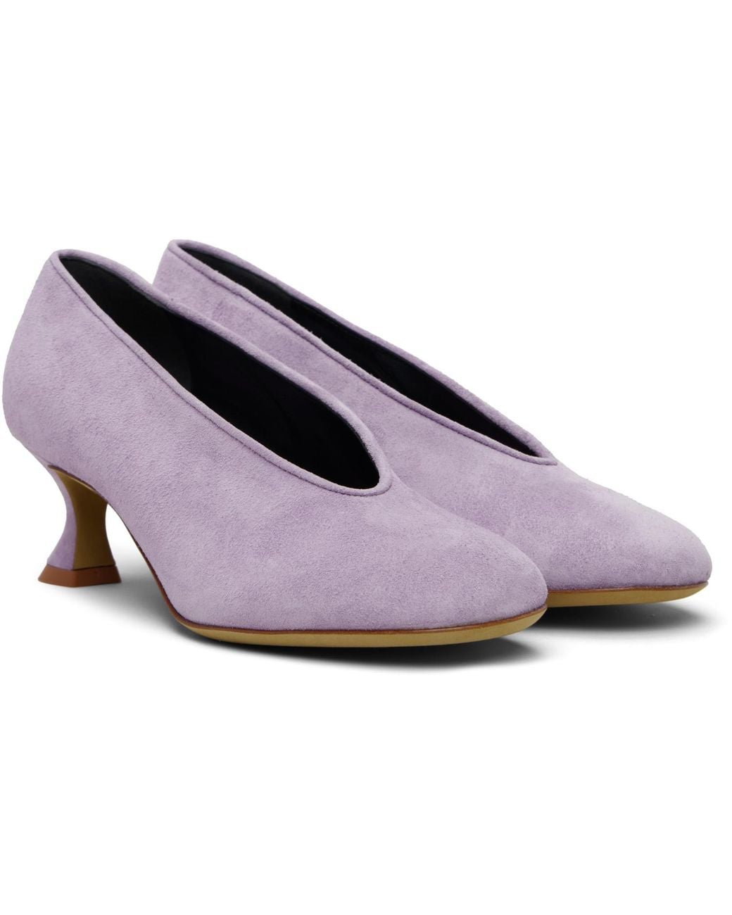 Moschino Black Duck Suede Heels
