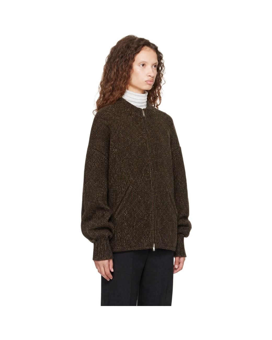 Cordera Brown Speckled Zip Jacket
