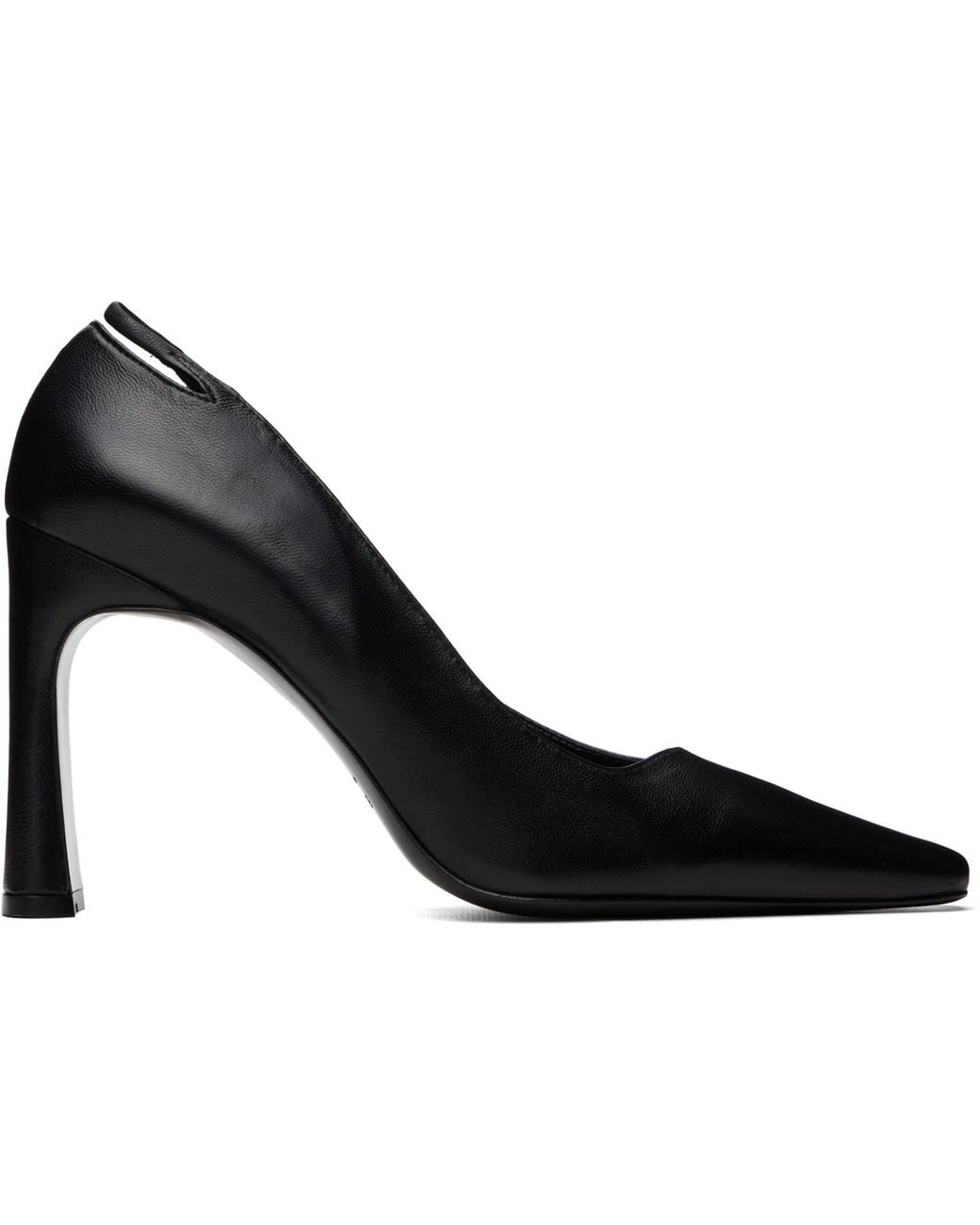 By Far Black Diva Heels