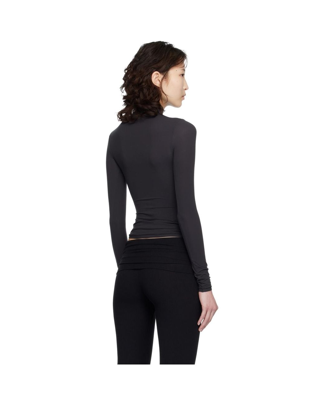 Skims Black Fits Everybody Turtleneck Top