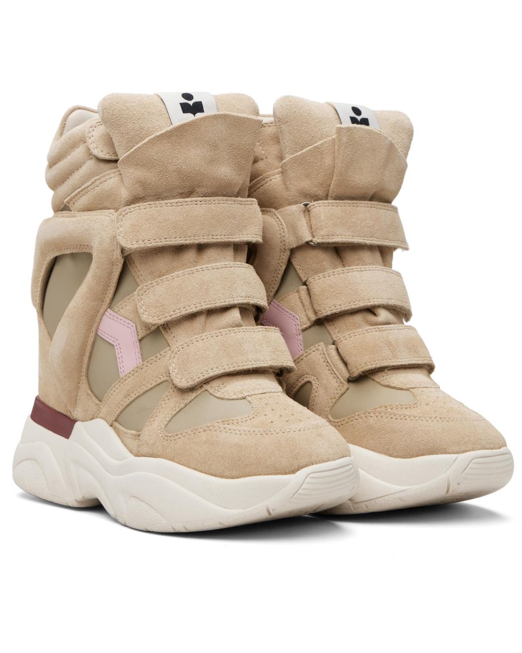 Isabel Marant Natural Balskee High-top Wedge Sneakers