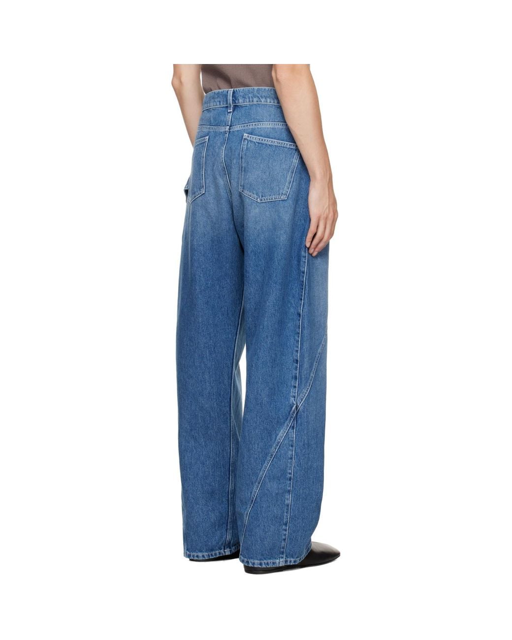 J.W. Anderson Blue Twisted Workwear Jeans for men