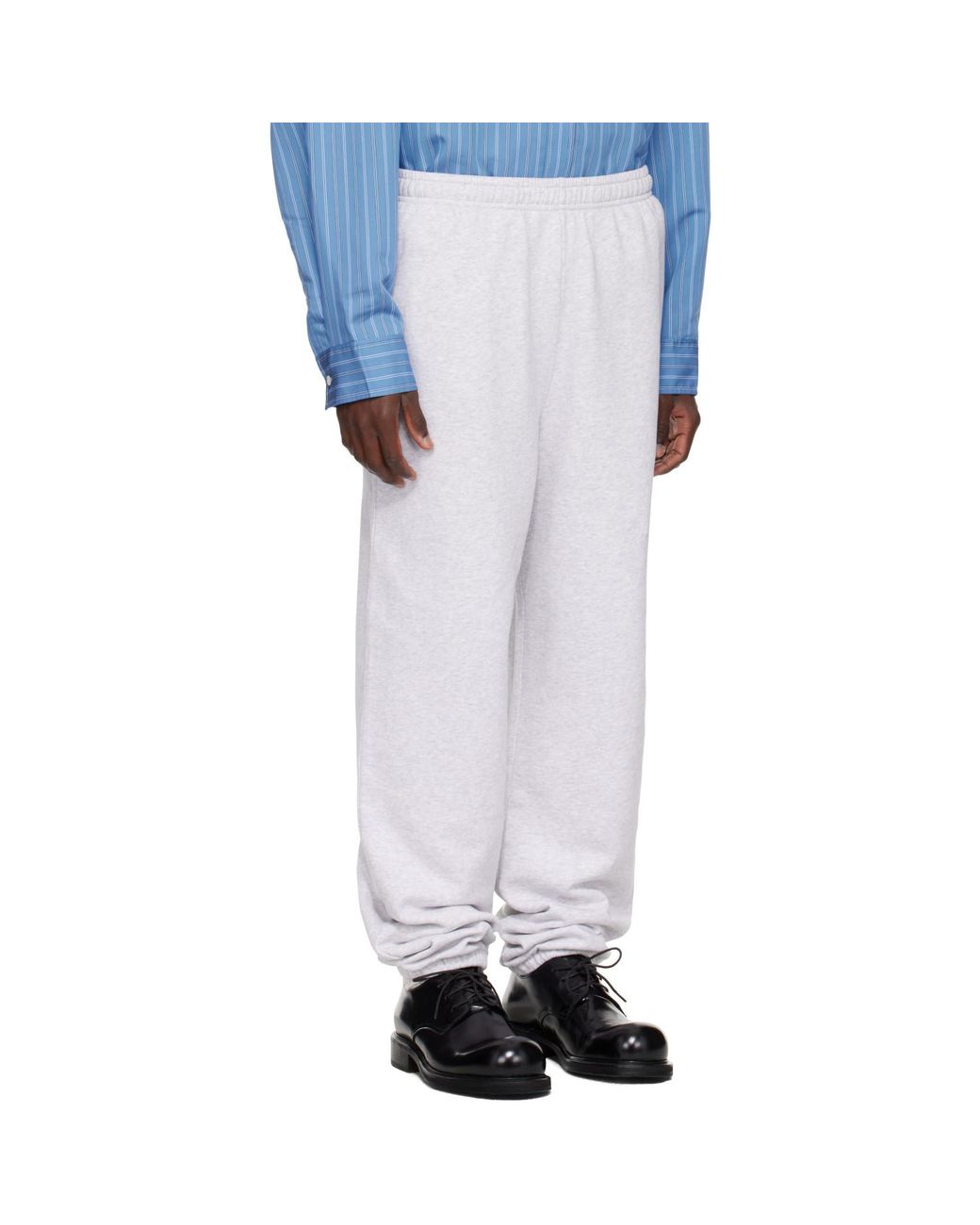Acne White Cotton Sweatpants for men