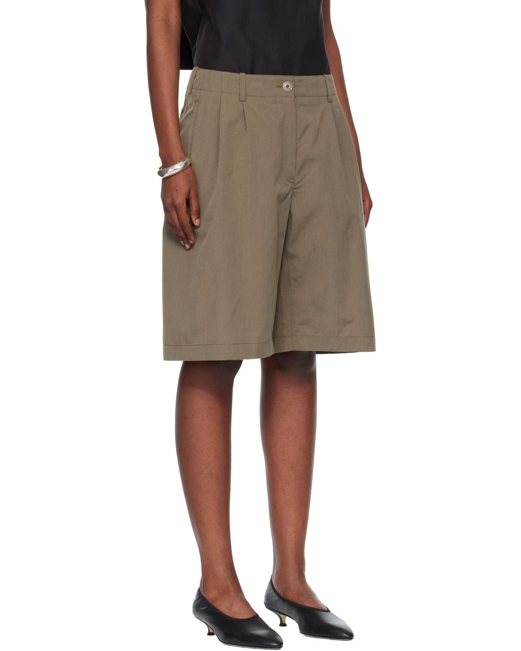 Our Legacy Natural Khaki Ponte Shorts