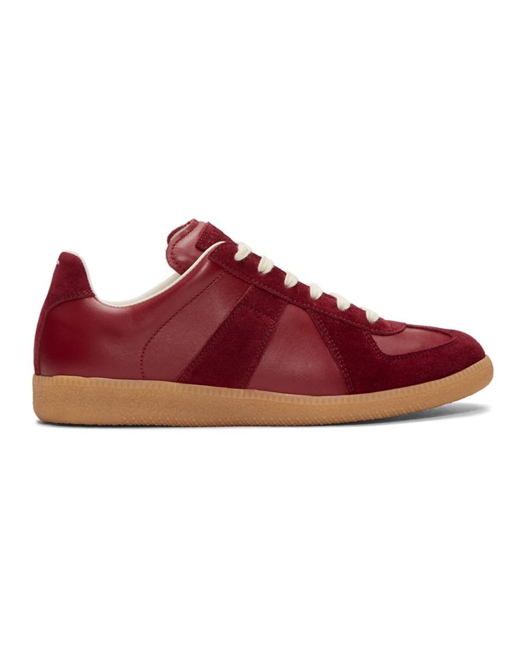 Fellow Godkendelse designer Maison Margiela Burgundy Replica Sneakers in Red for Men | Lyst