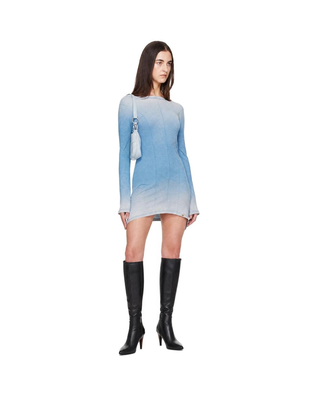 KNWLS Blue Ace Longsleeve Minidress