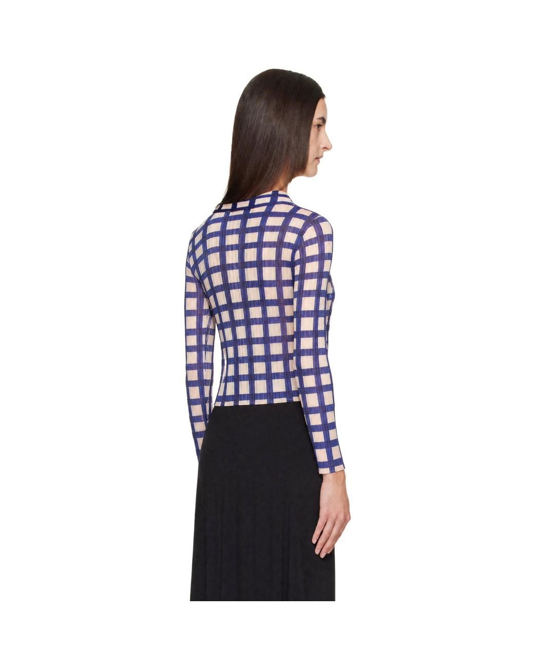 Pleats Please Issey Miyake Blue Basket Shirt
