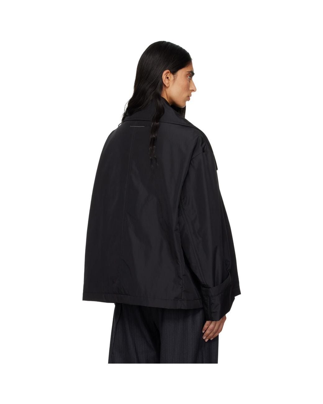 MM6 by Maison Margiela Black Double Breasted Sports Jacket