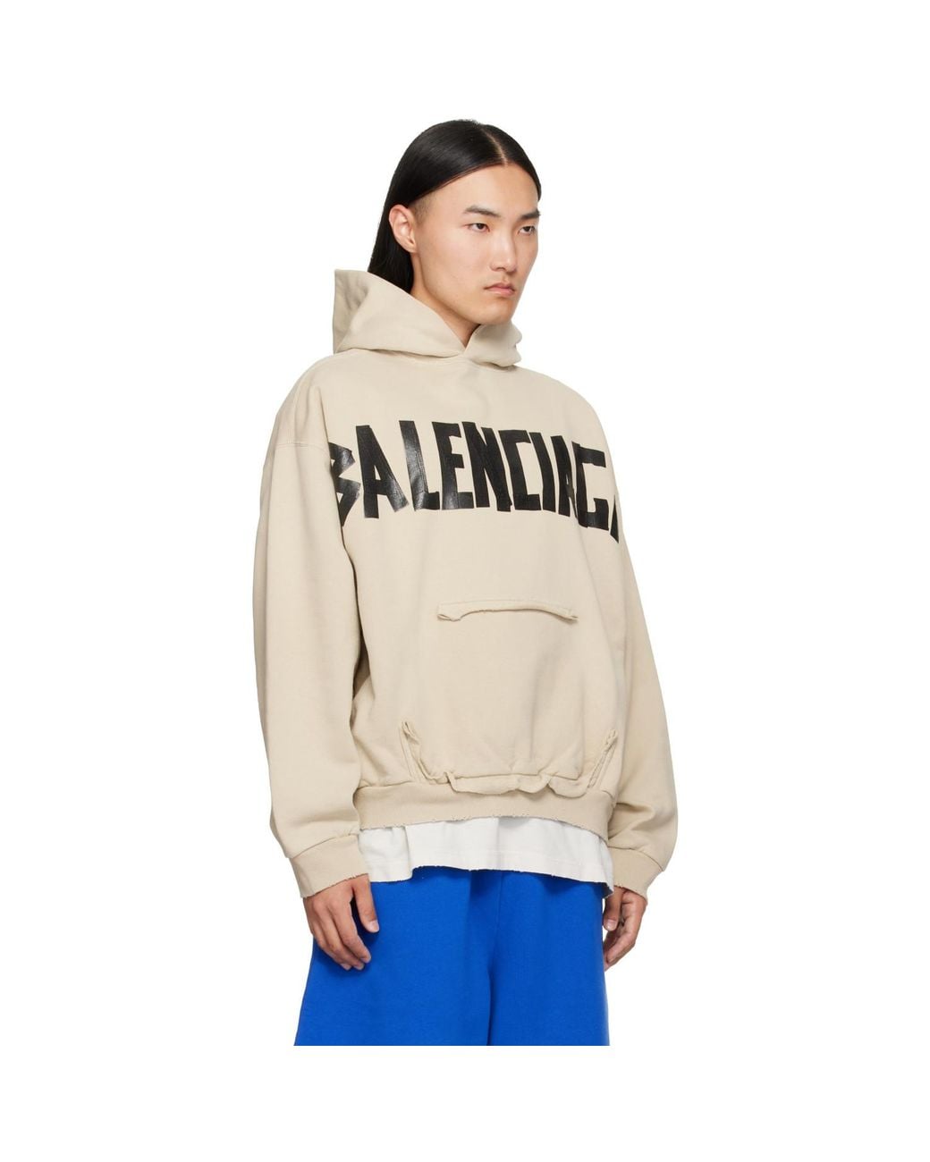 Balenciaga Natural Tape Hoodie for men
