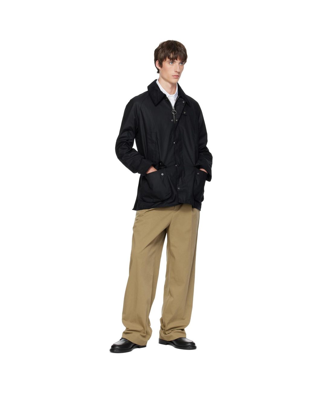 Barbour Black Ashby Waxed Jacket for men