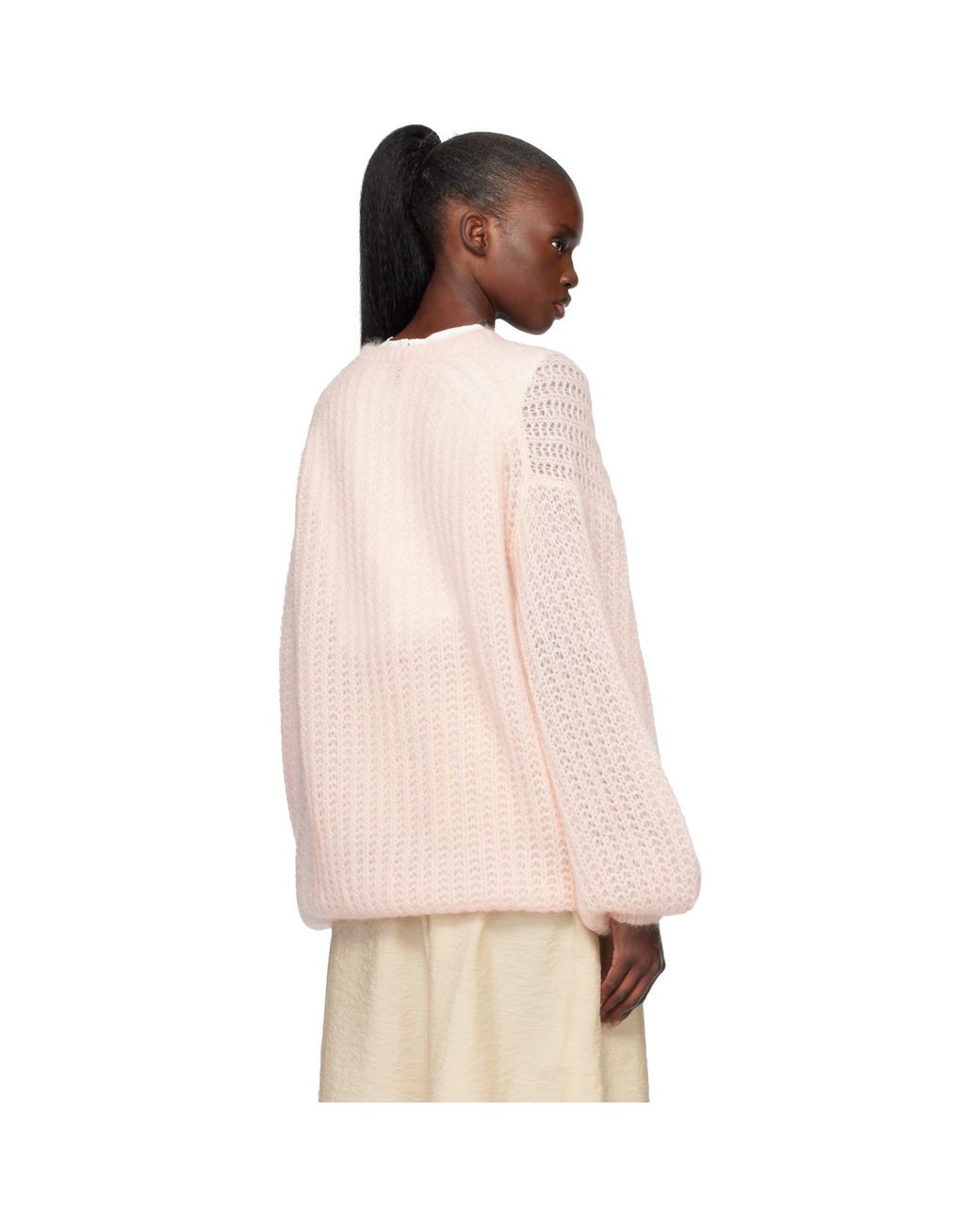 Totême Pink Puffed Knit Sweater