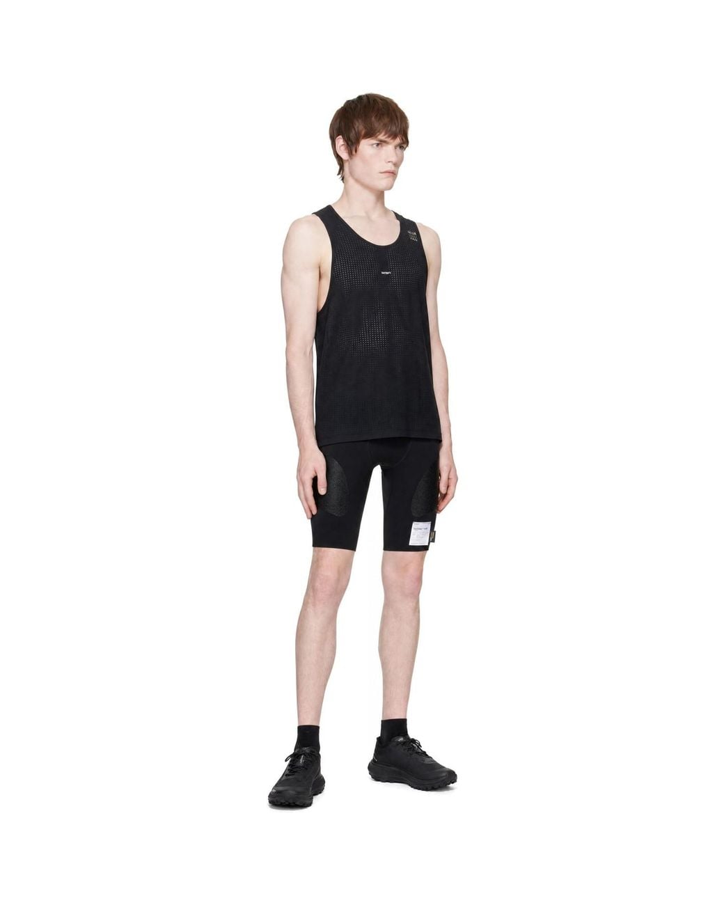 Satisfy Black Techsilk Evo 9 Half Tights Shorts for men