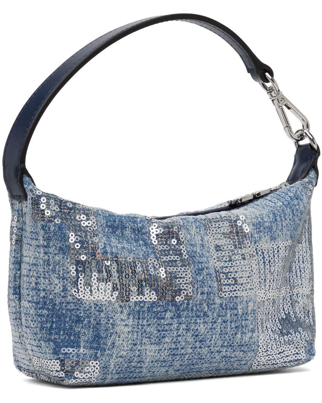 Ganni Sequin Small Butterfly Pouch in Blue | Lyst