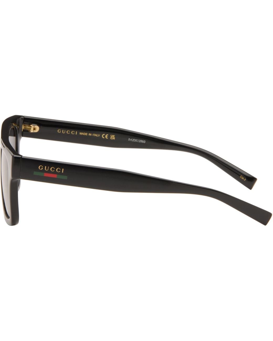 Gucci Gray Square-Frame Sunglasses for men