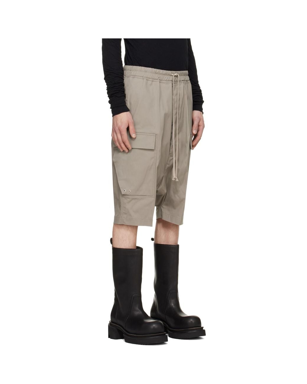 Rick Owens Multicolor Taupe Tower Pods Cargo Shorts for men