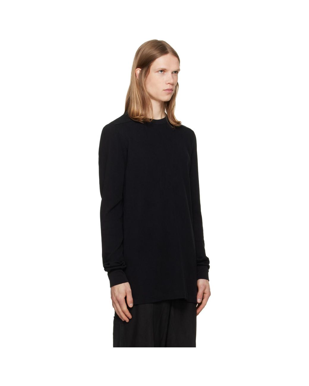 Rick Owens Black Tower Level Ls T-Shirt for men