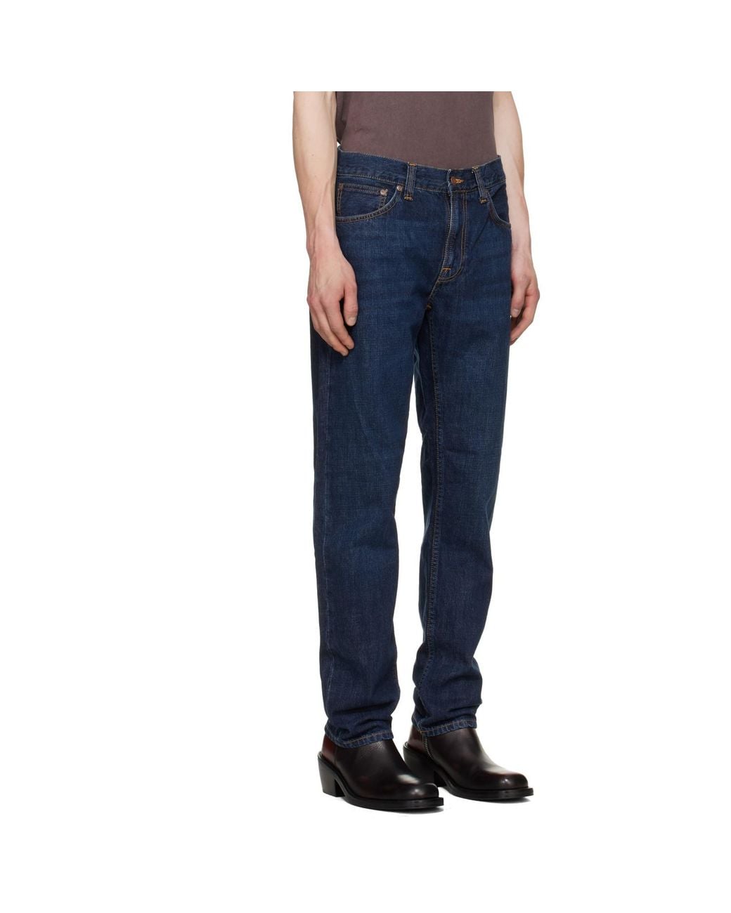 Nudie Jeans Blue Gritty Jackson Jeans for men