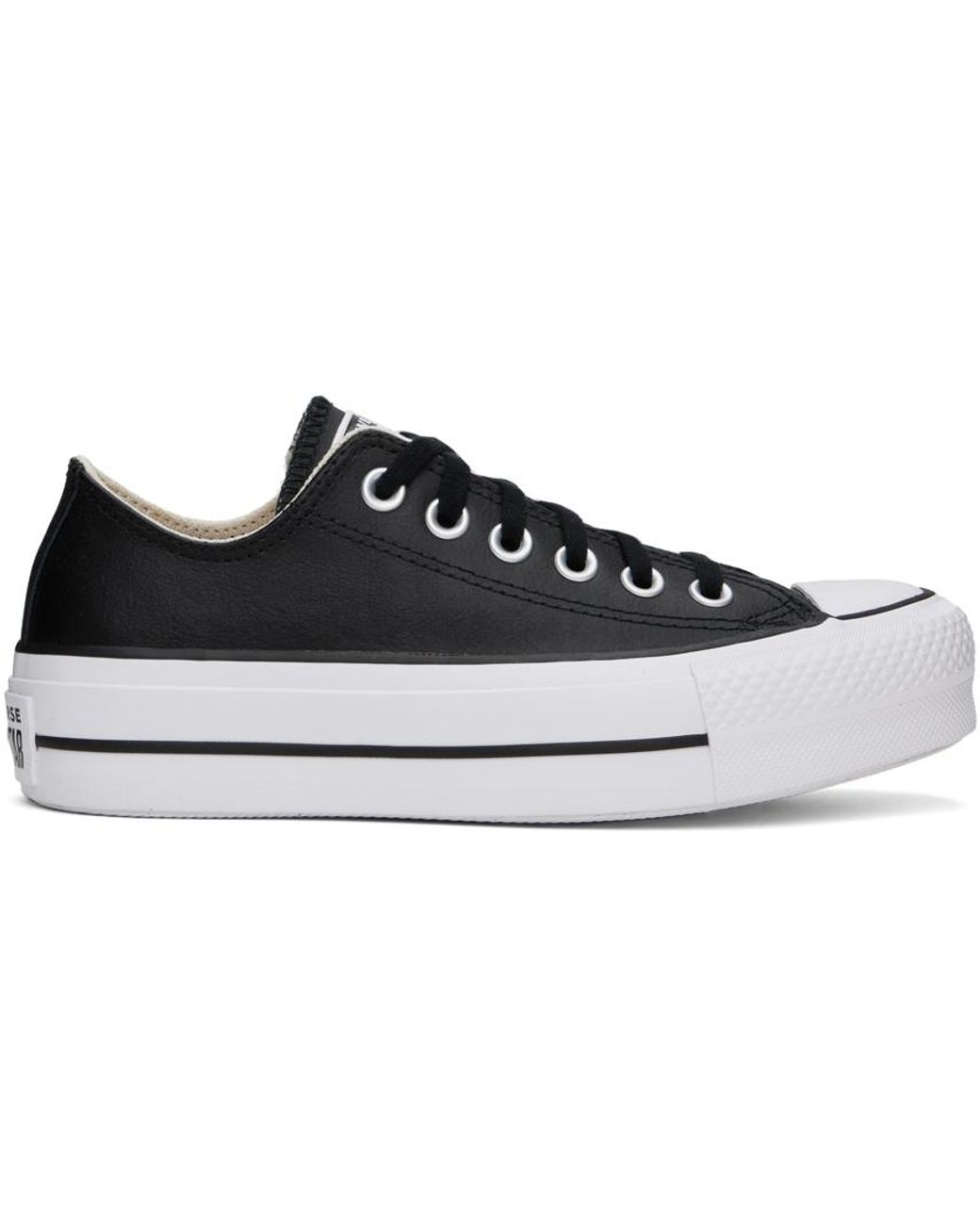 Platform converse white low cut best sale