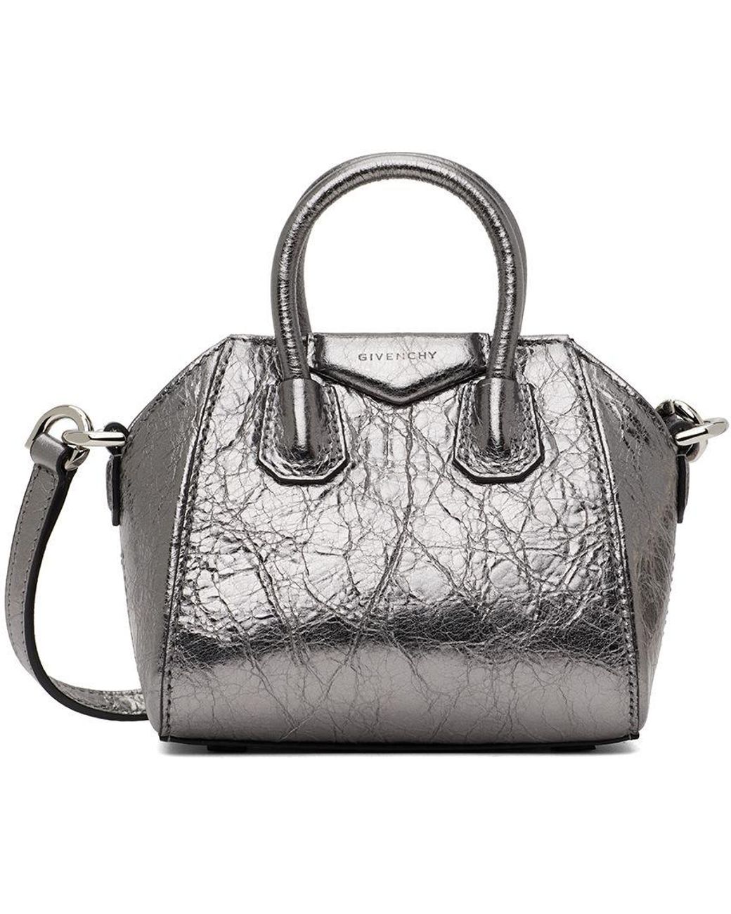 Givenchy Micro Antigona Bag in Gray | Lyst