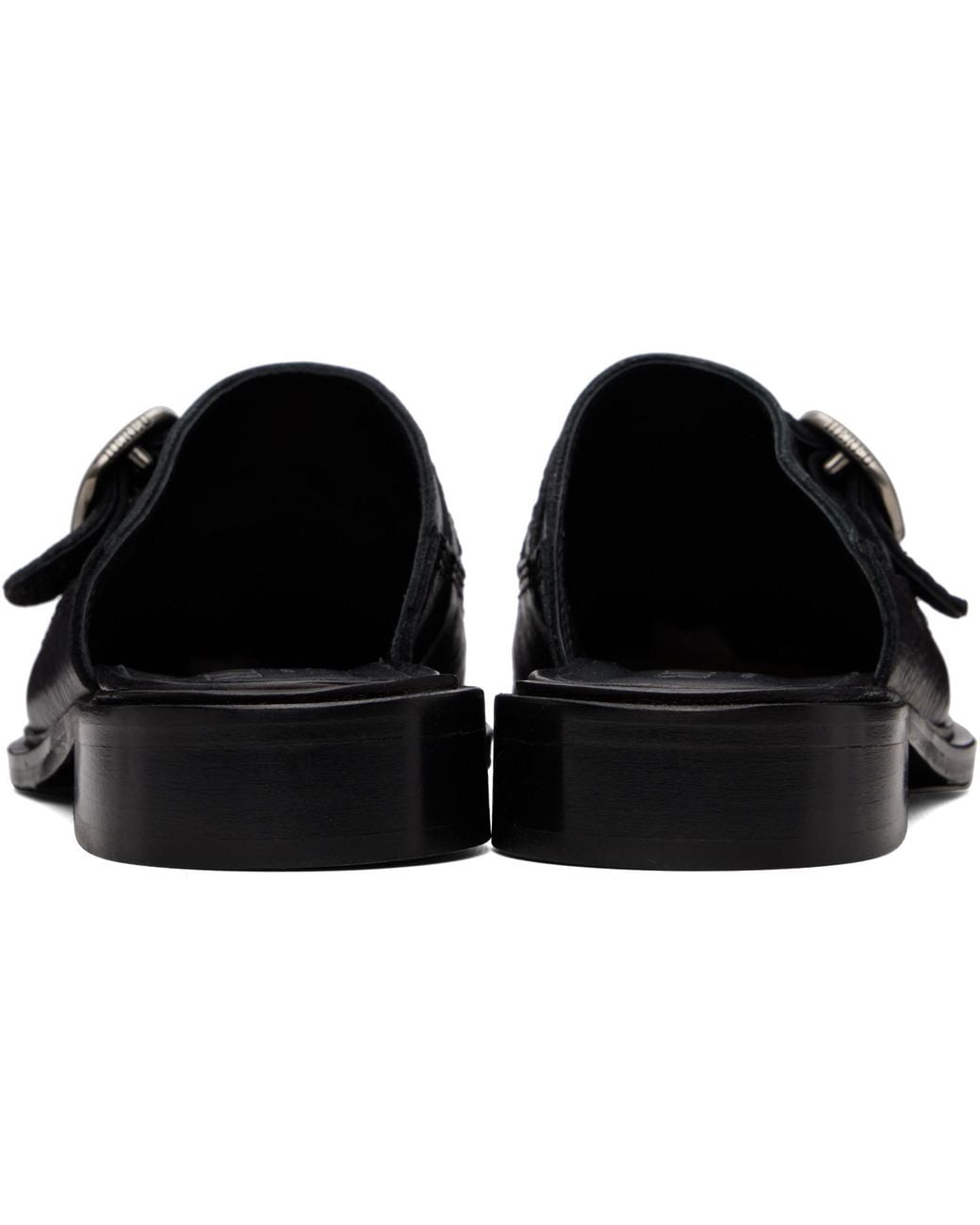 Hereu Black Bernat Mule Loafers for men