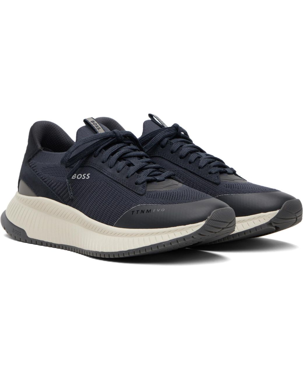 Boss Blue Ttnm Evo Knitted Sneakers for men