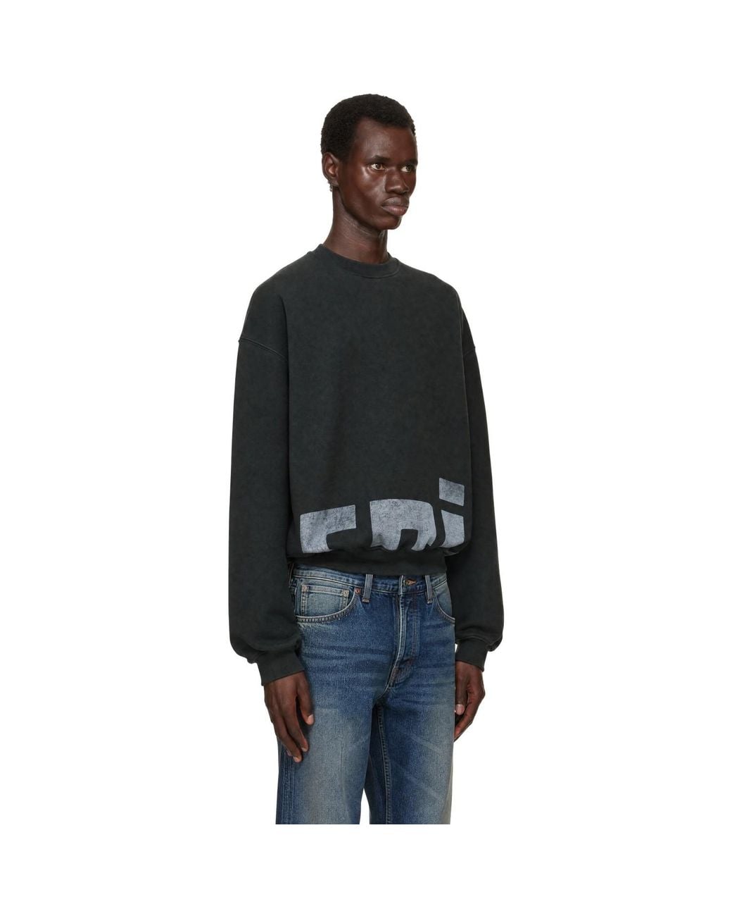 RIVINGTON roi Rebis Black 'Roi' Cva Crewneck Sweatshirt for men