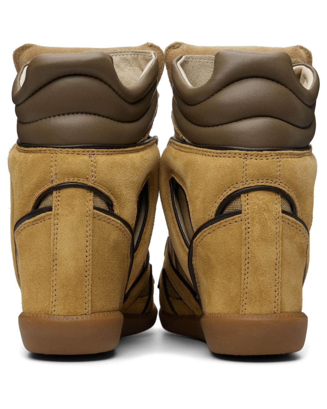 Isabel Marant Brown Khaki & Tan Bekett Sneakers