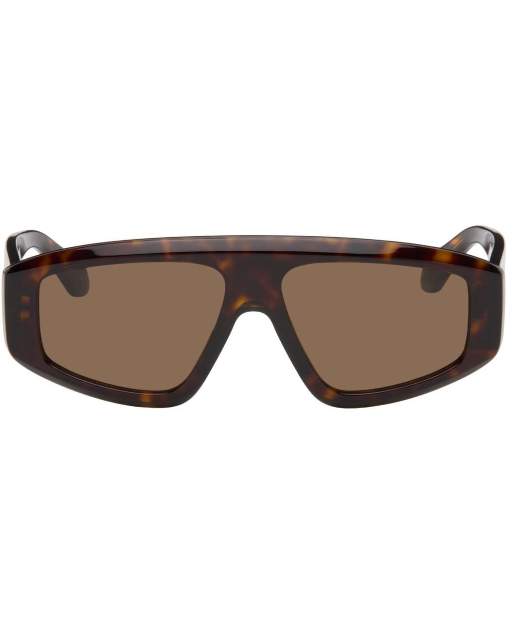 Alaïa Brown Aviator Mask Sunglasses