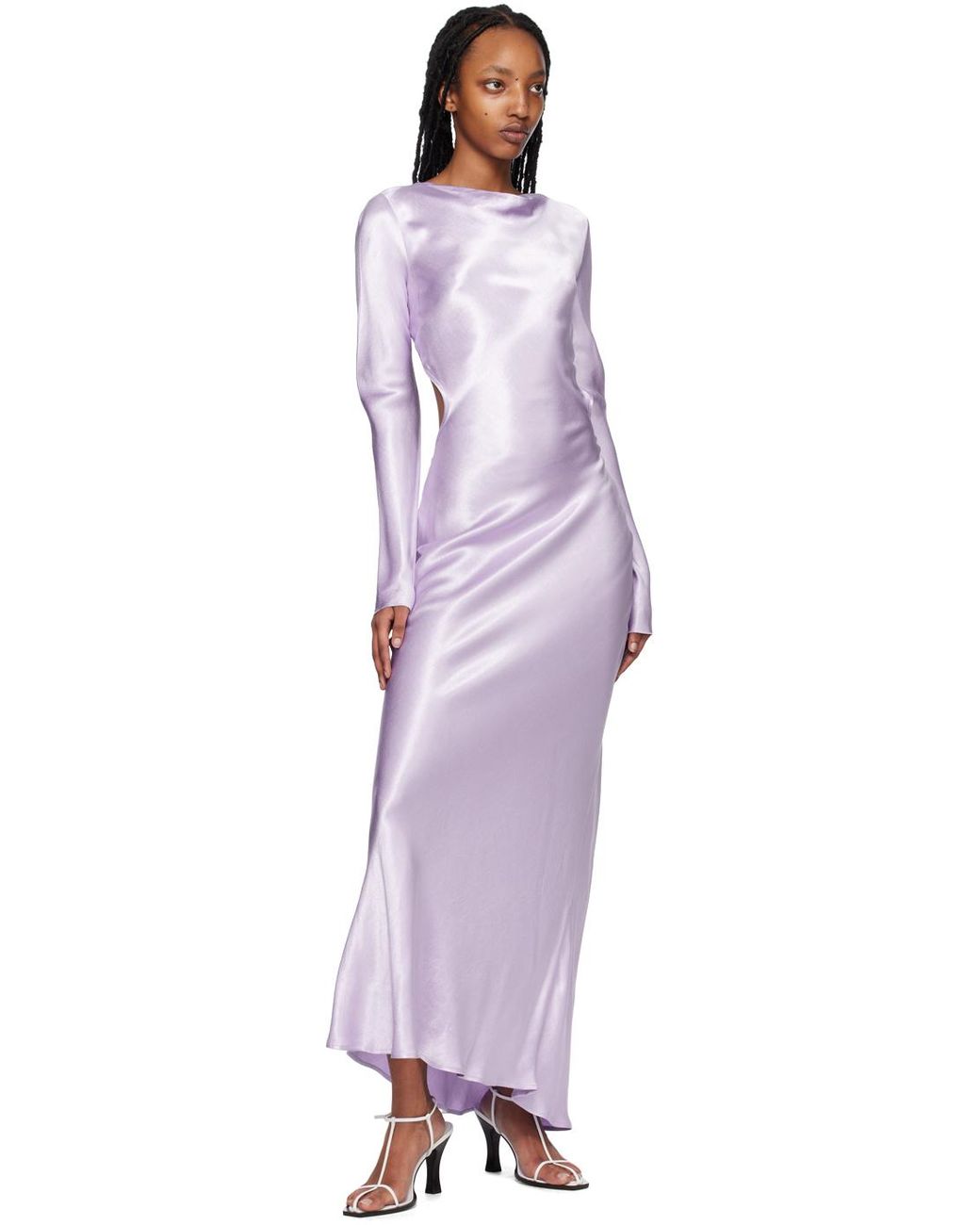Weekday Long Sleeve Satin Maxi Dress | colegioclubuniversitario.edu.ar