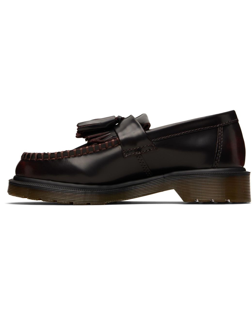 Dr. Martens Black Burgundy Adrian Arcadia Leather Tassel Loafers