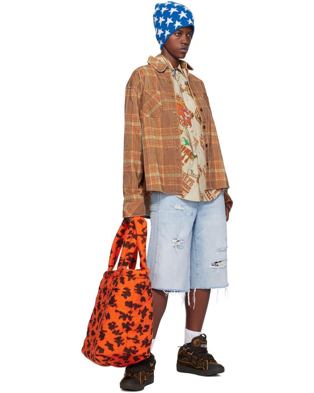 ERL Multicolor Brown Printed Shirt