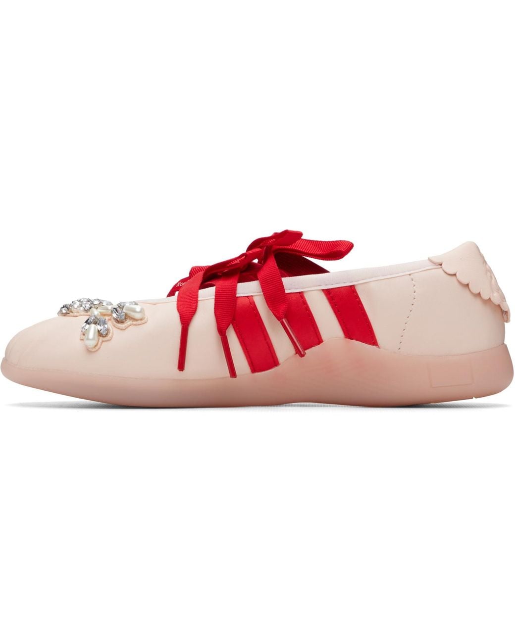 Simone Rocha Red Adidas Originals Edition Taekwondo Ballerina Sneakers