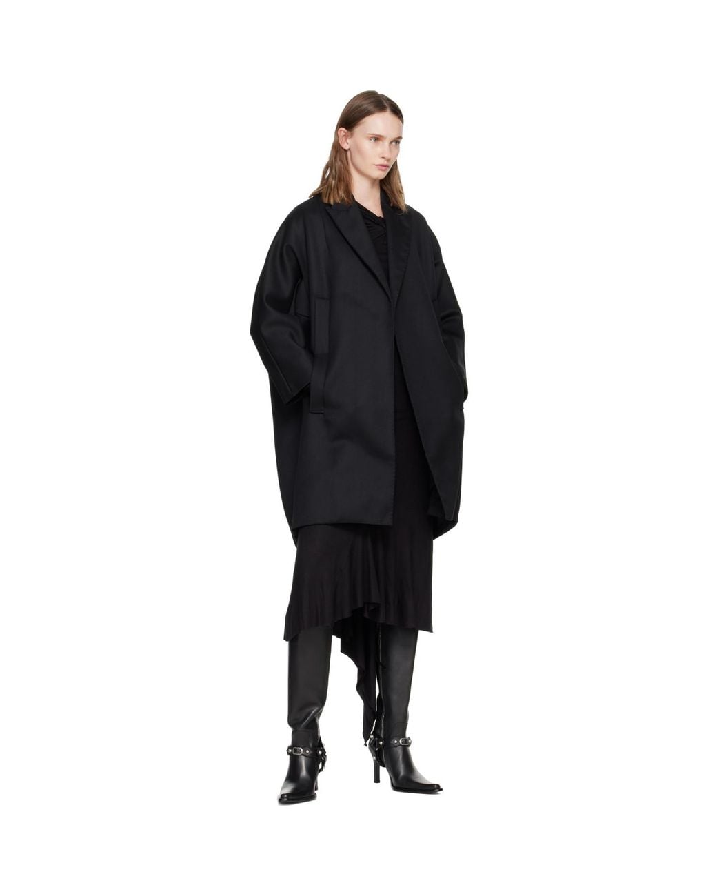 AARON ESH Black Cocoon Coat