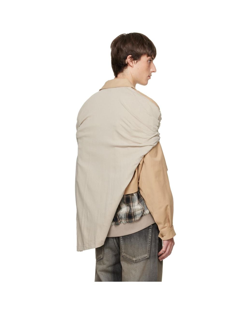 we11done Natural Layered Blouson Jacket for men