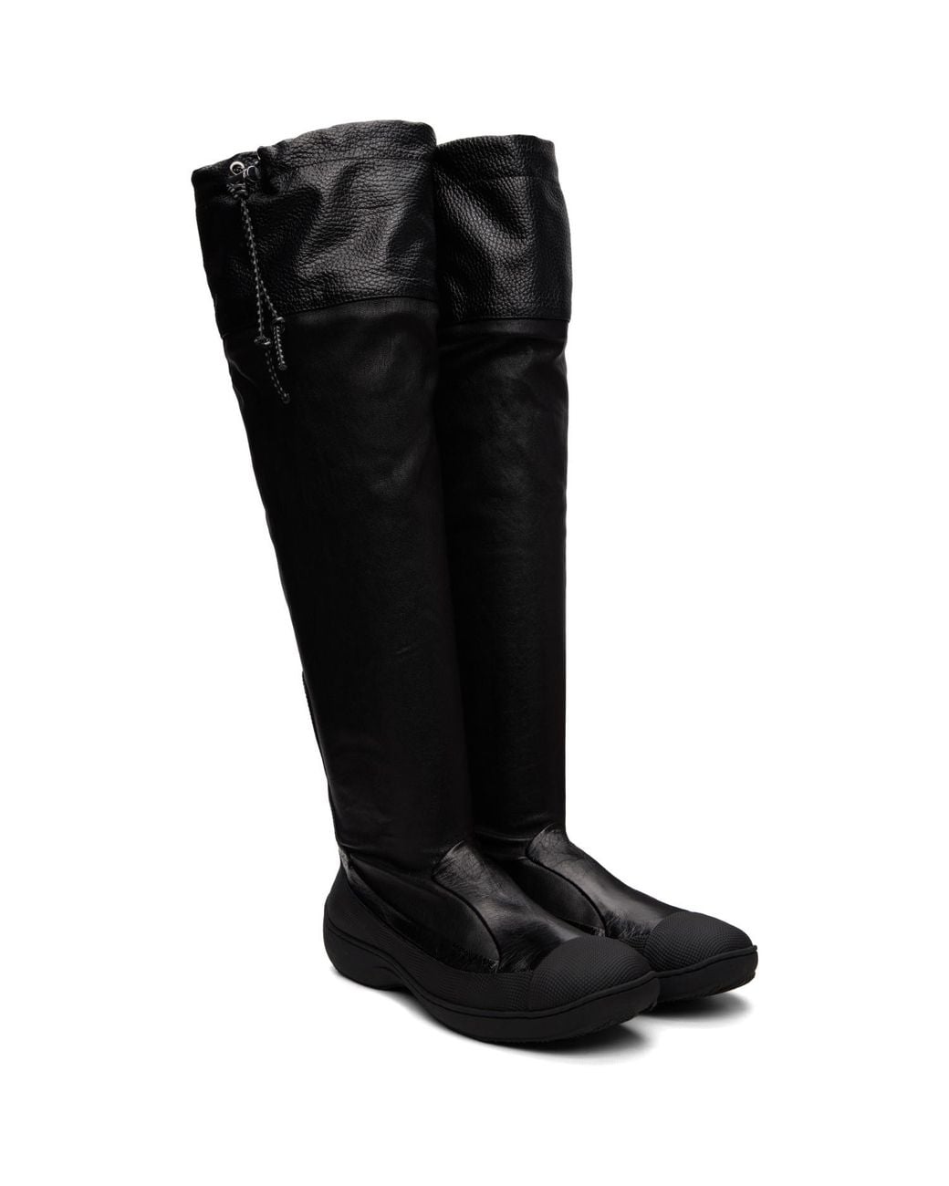 Kiko Kostadinov Black Avocet Leather Tall Boots