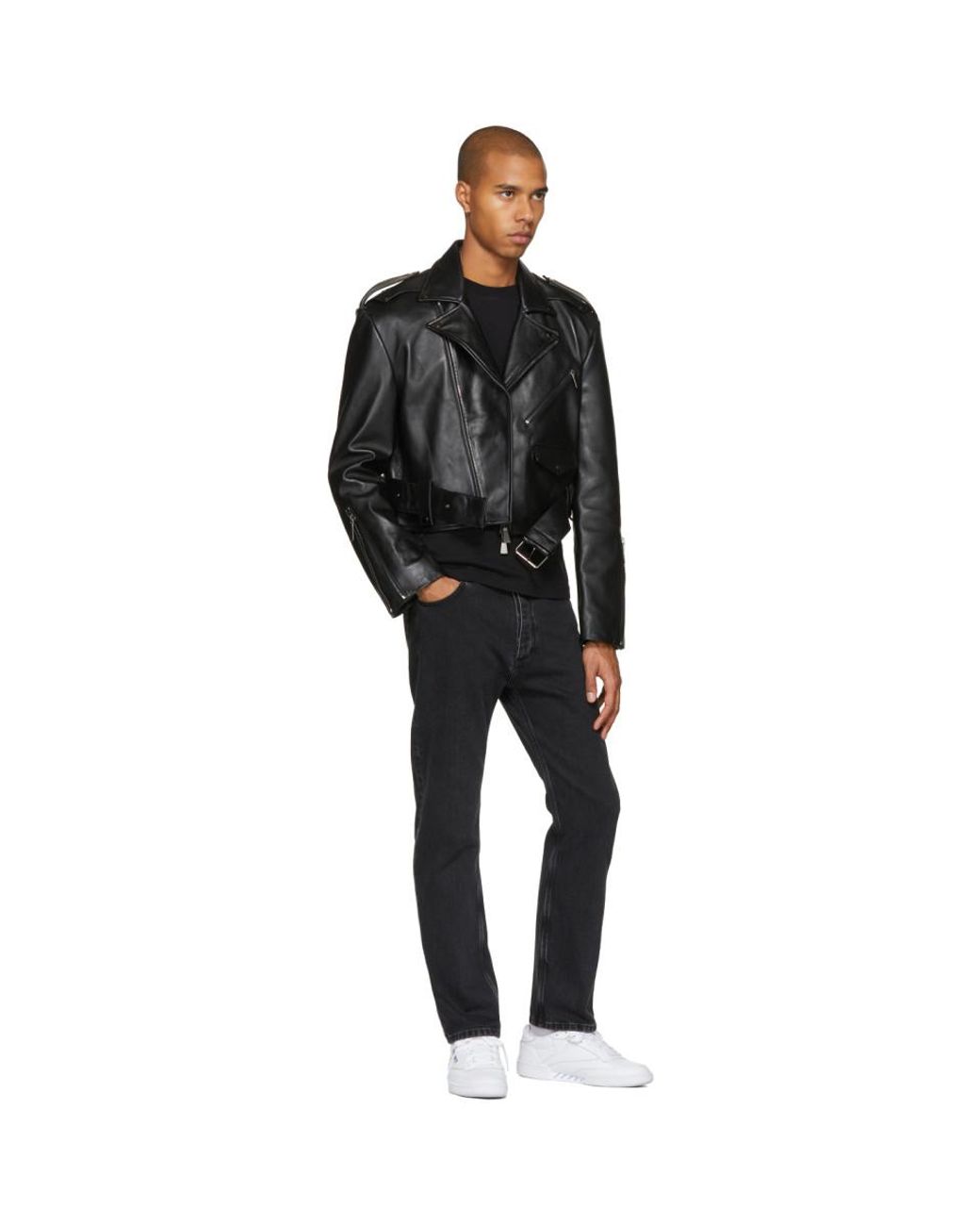 Pyer moss hotsell leather jacket