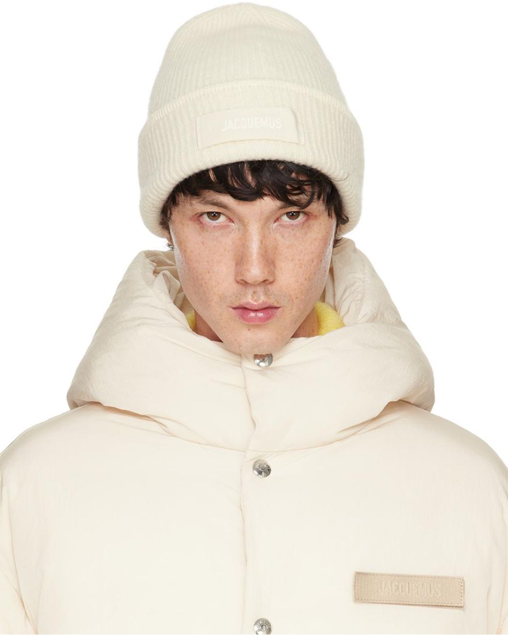 ■JACQUEMUS■Le Bonnet Gros Grain ウールブレンド ビーニー帽 Le Bonnet Gros Grain wool-blend beanie in grey - Jacquemus