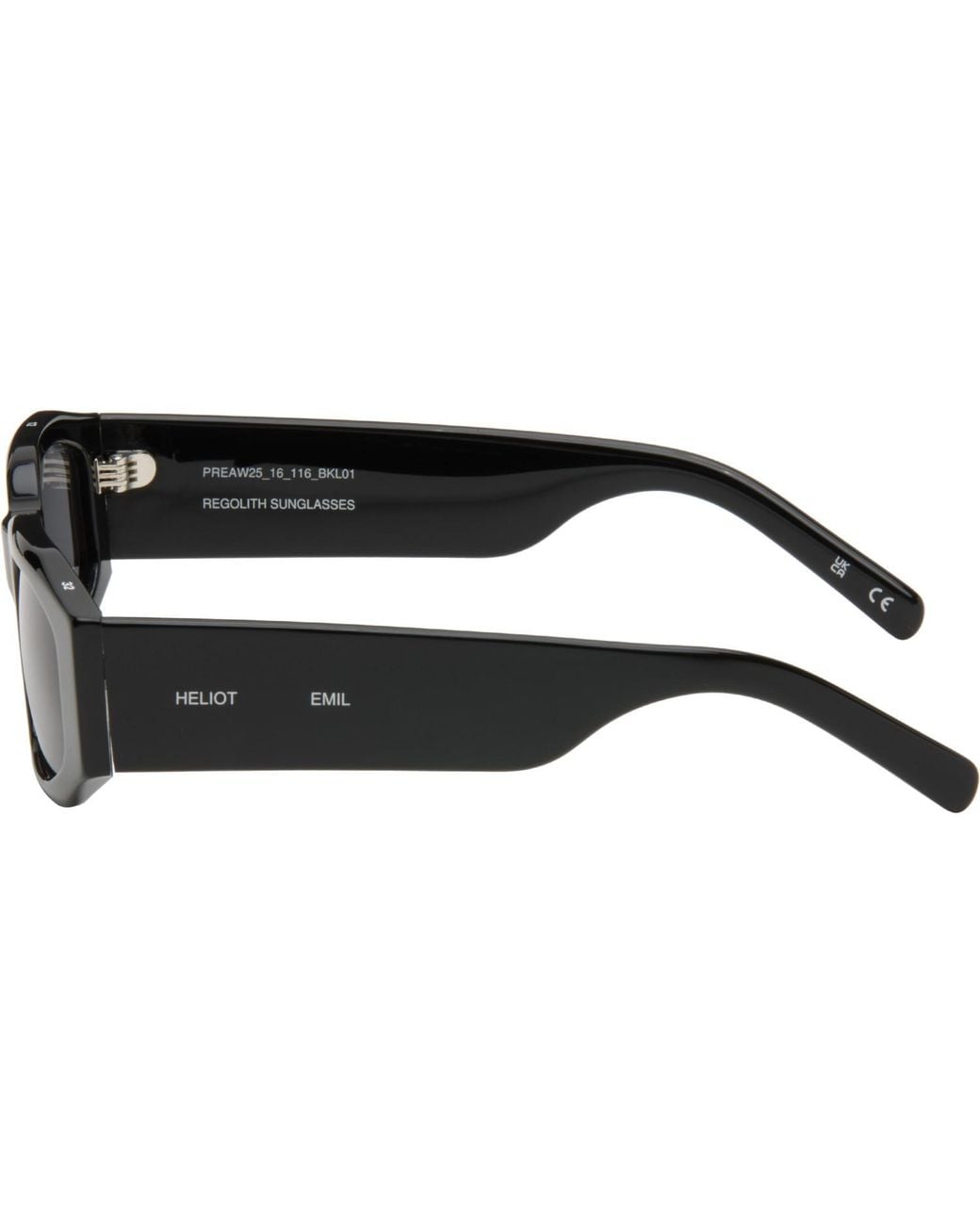 HELIOT EMIL Black Regolith Sunglasses for men