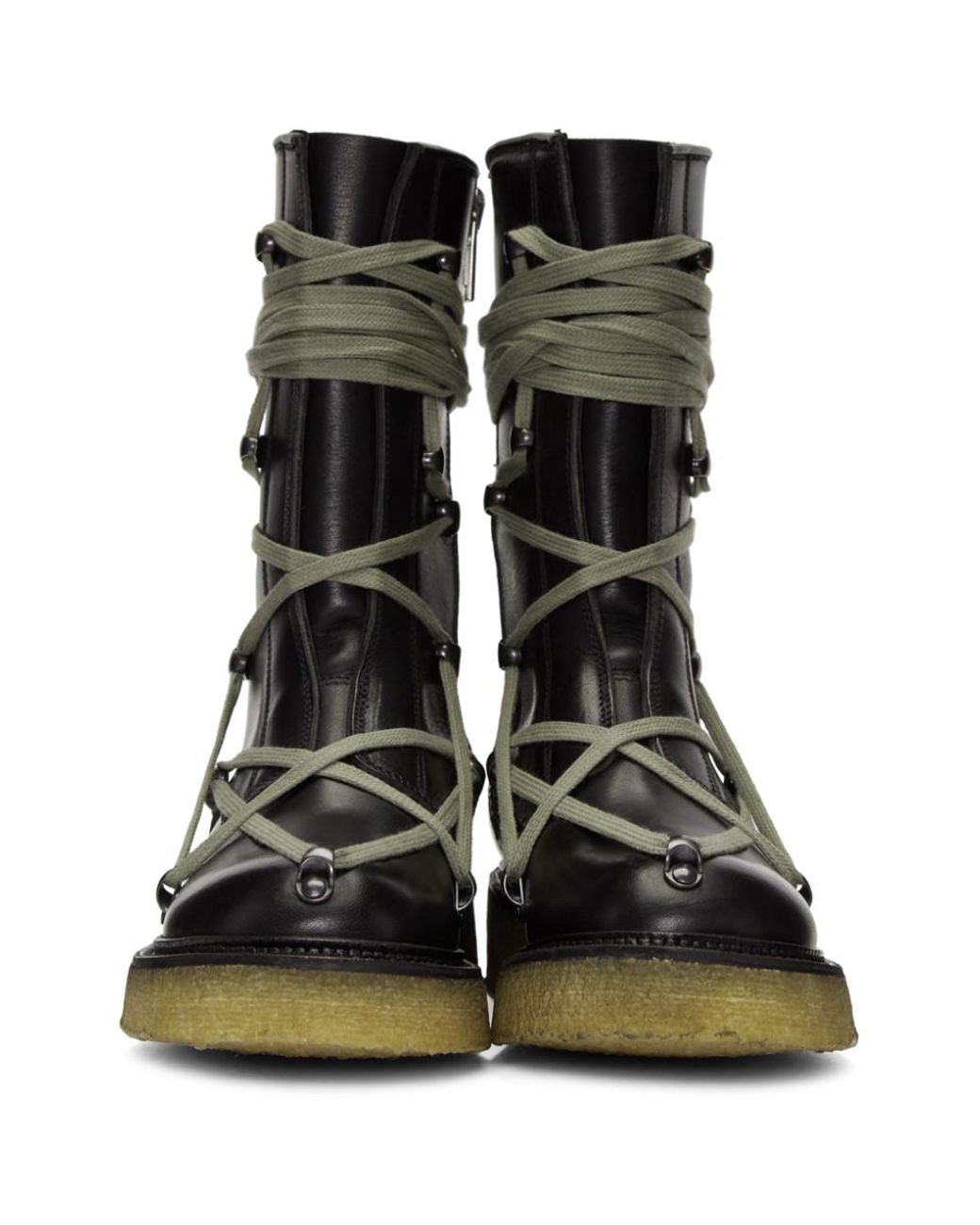 Rick Owens Black Lace-up Creeper Boots | Lyst