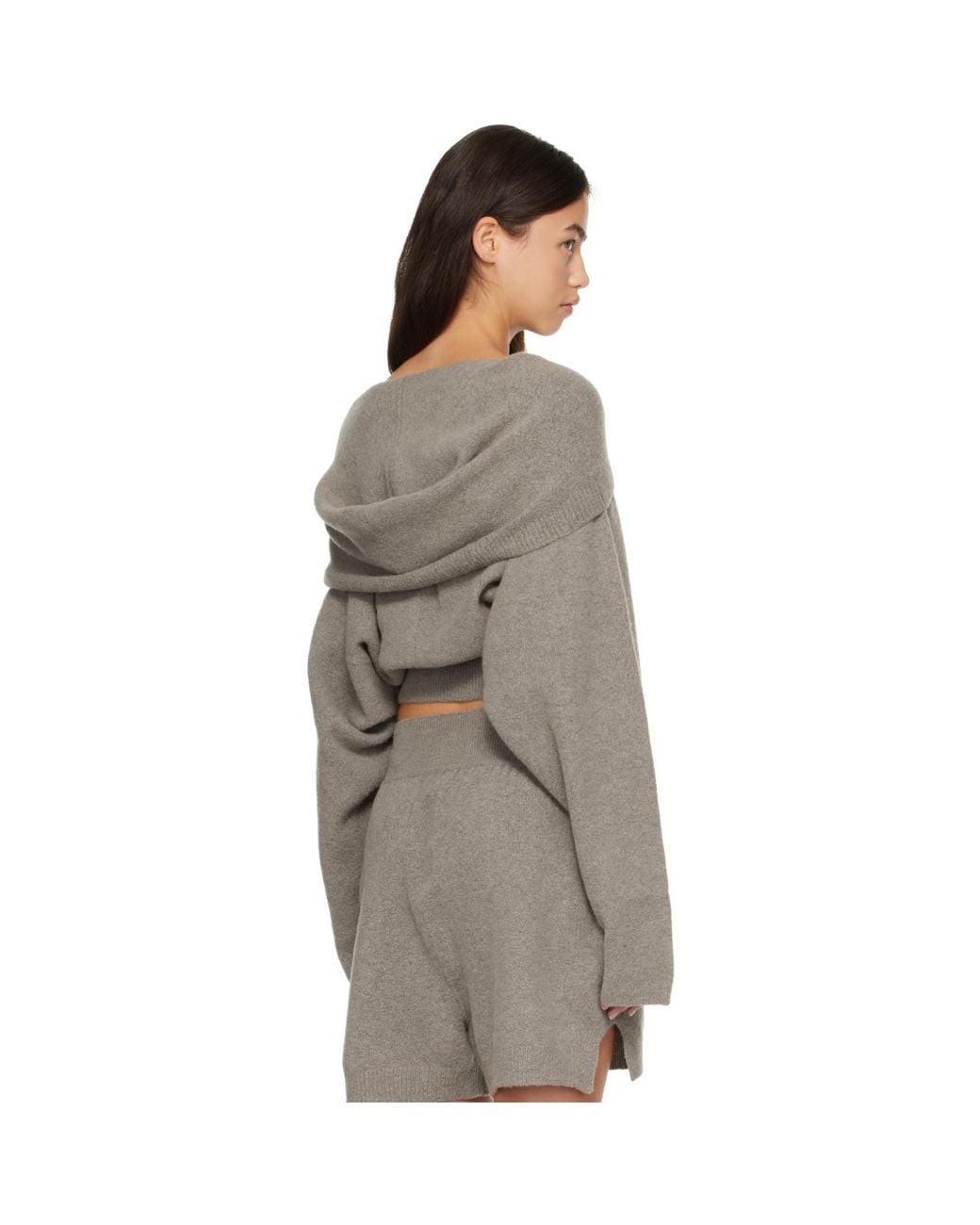 Rick Owens Gray Tower Pull Hoodie