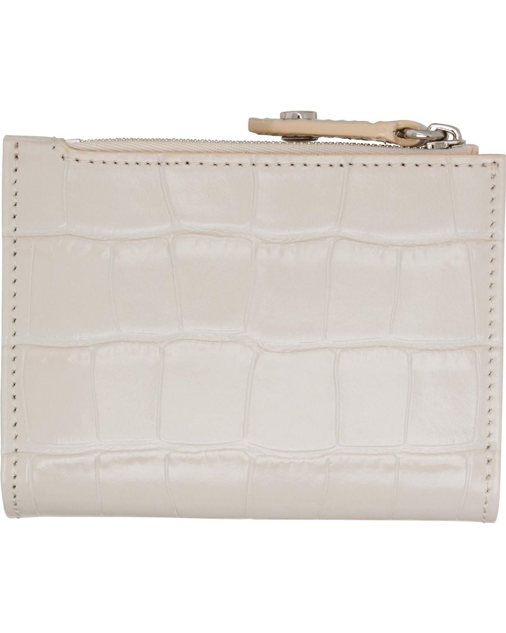 Vivienne Westwood White Off- Slim Flap Card Holder for men