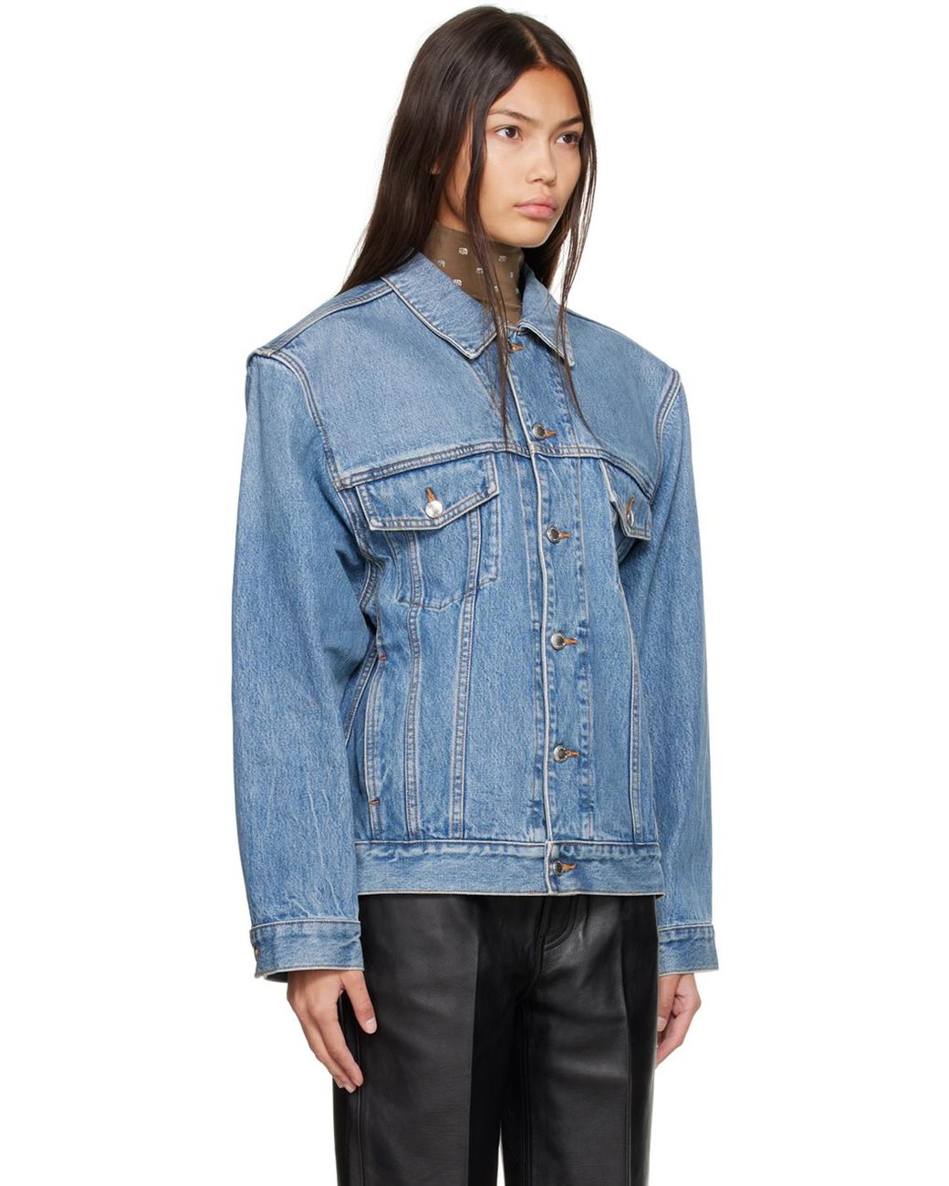 Alexander wang oversized denim jacket outlet